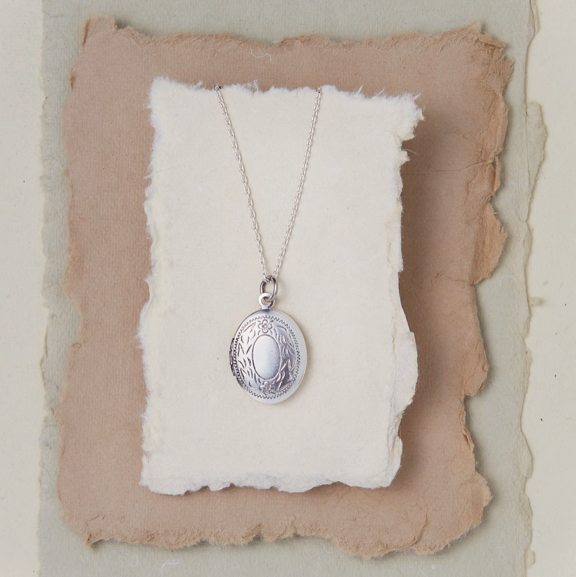 Custom Breastmilk Locket Silver