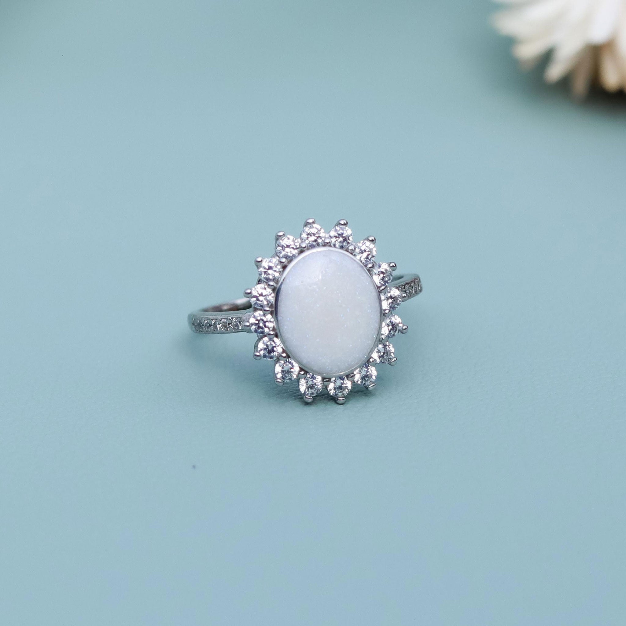 Oval Custom Keepsake Breastmilk Ring